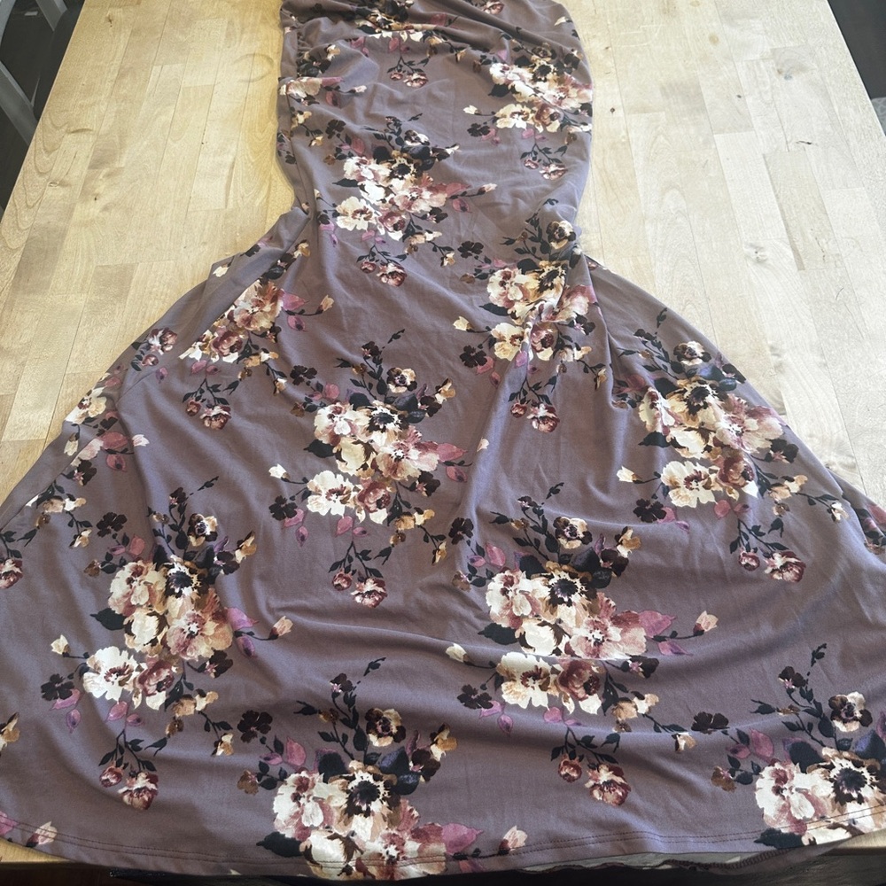 Pinkblush Brown/Mauve Floral Dress